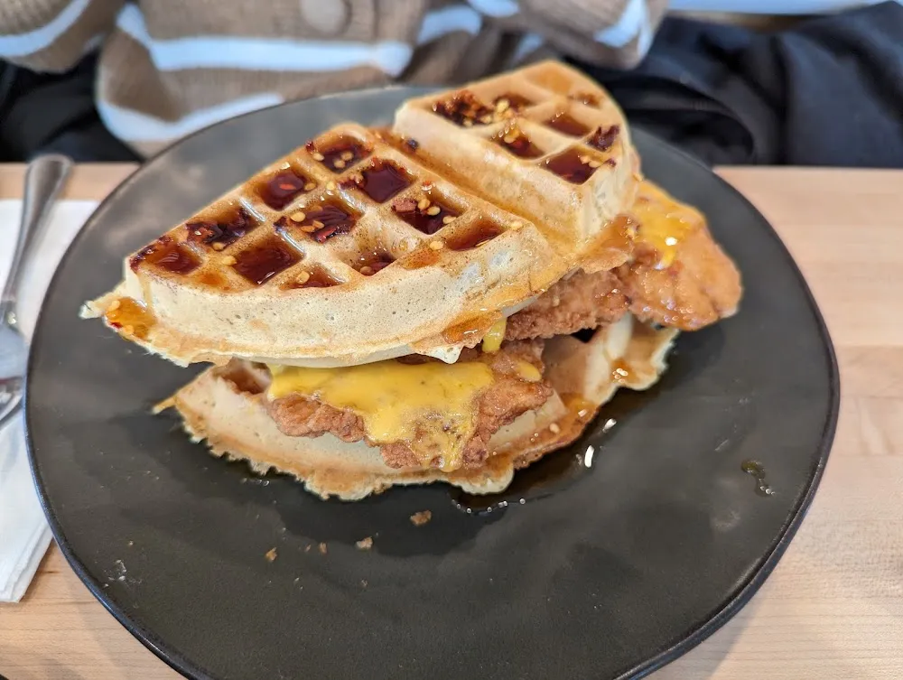 Chicken and Cheddar Waffles